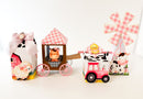 Farm Girl - Party Favors Boxes -Straw box - Birthday.  10 Pices