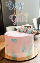 Gender Reveal Cake Topper - Boy or Girl.