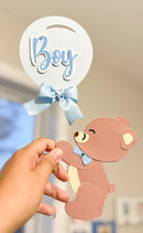 Cute Gender Reveal Cake Topper.