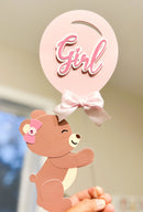 Cute Gender Reveal Cake Topper.