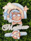 Cake Topper The litter Aviator bear.