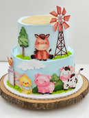 Cake Topper Cut Animals Farm.