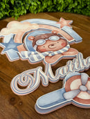 Cake Topper The litter Aviator bear.