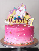 Cake Topper Unicorn Rainbow